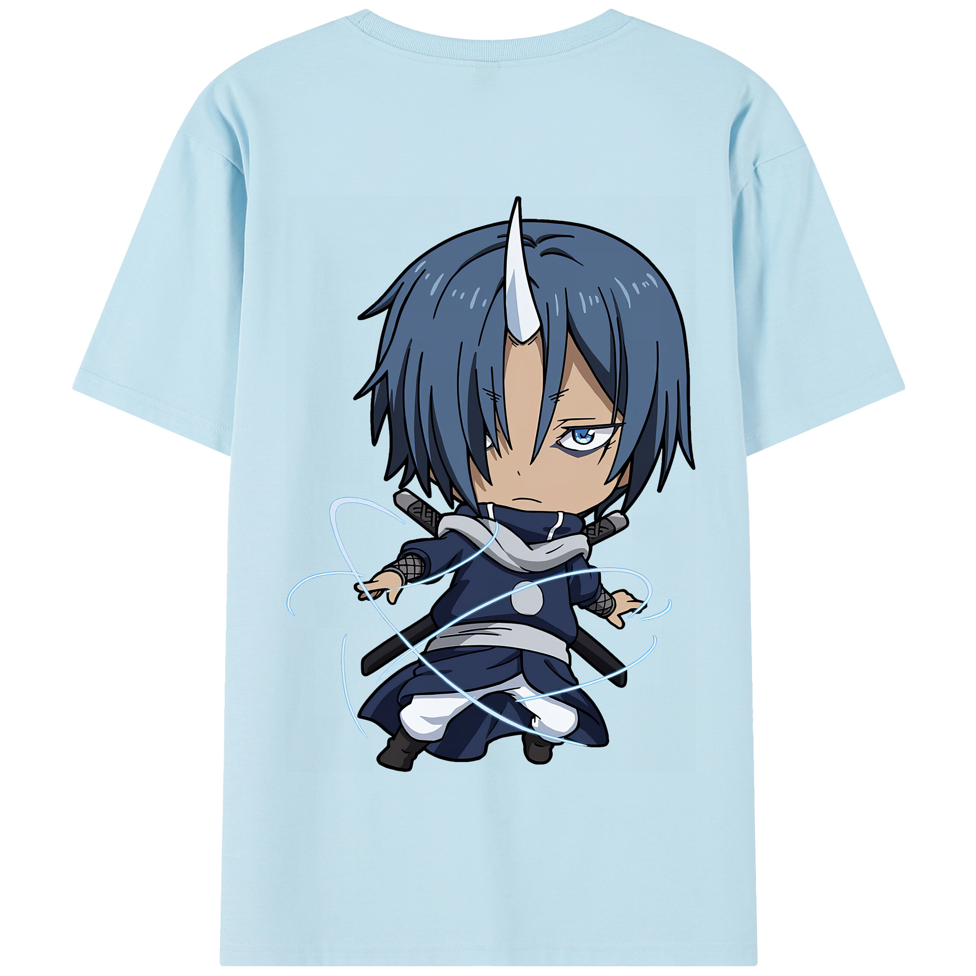 （画像用） 転スラ Regarding Reincarnated to Slime 綿100％半袖Tシャツ（背面プリント）